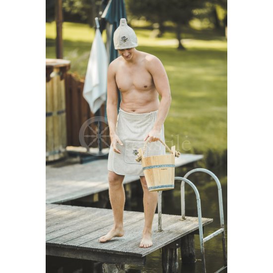 Half-linen men's sauna apron